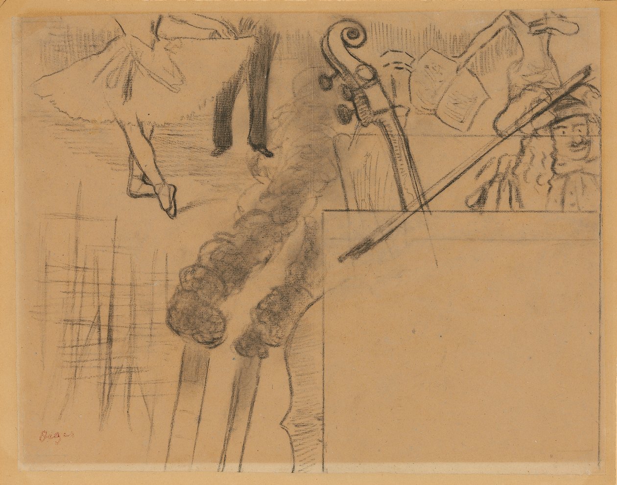 Galerie Ponsin Soiree Artistique programı için çalışma, 15 Mayıs 1884 by Edgar Degas