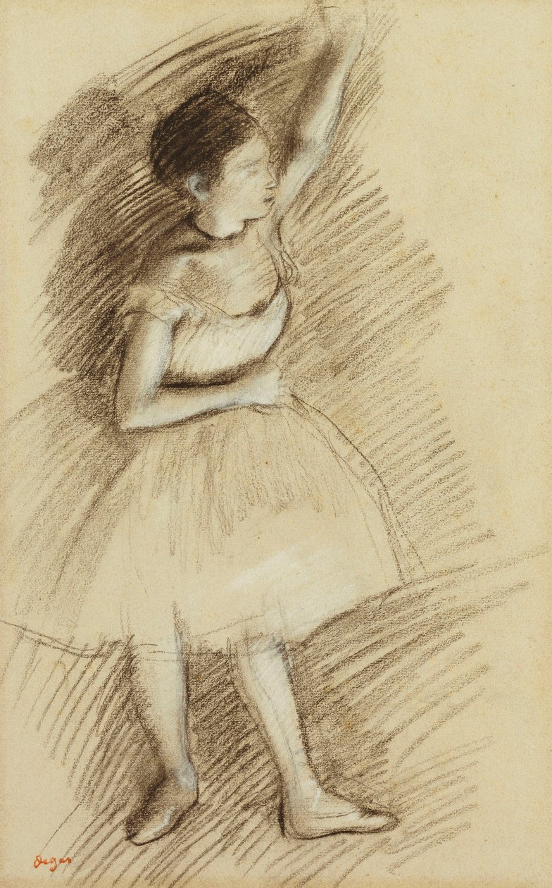 Dansçı Çalışması; Dansçının çalışması by Edgar Degas