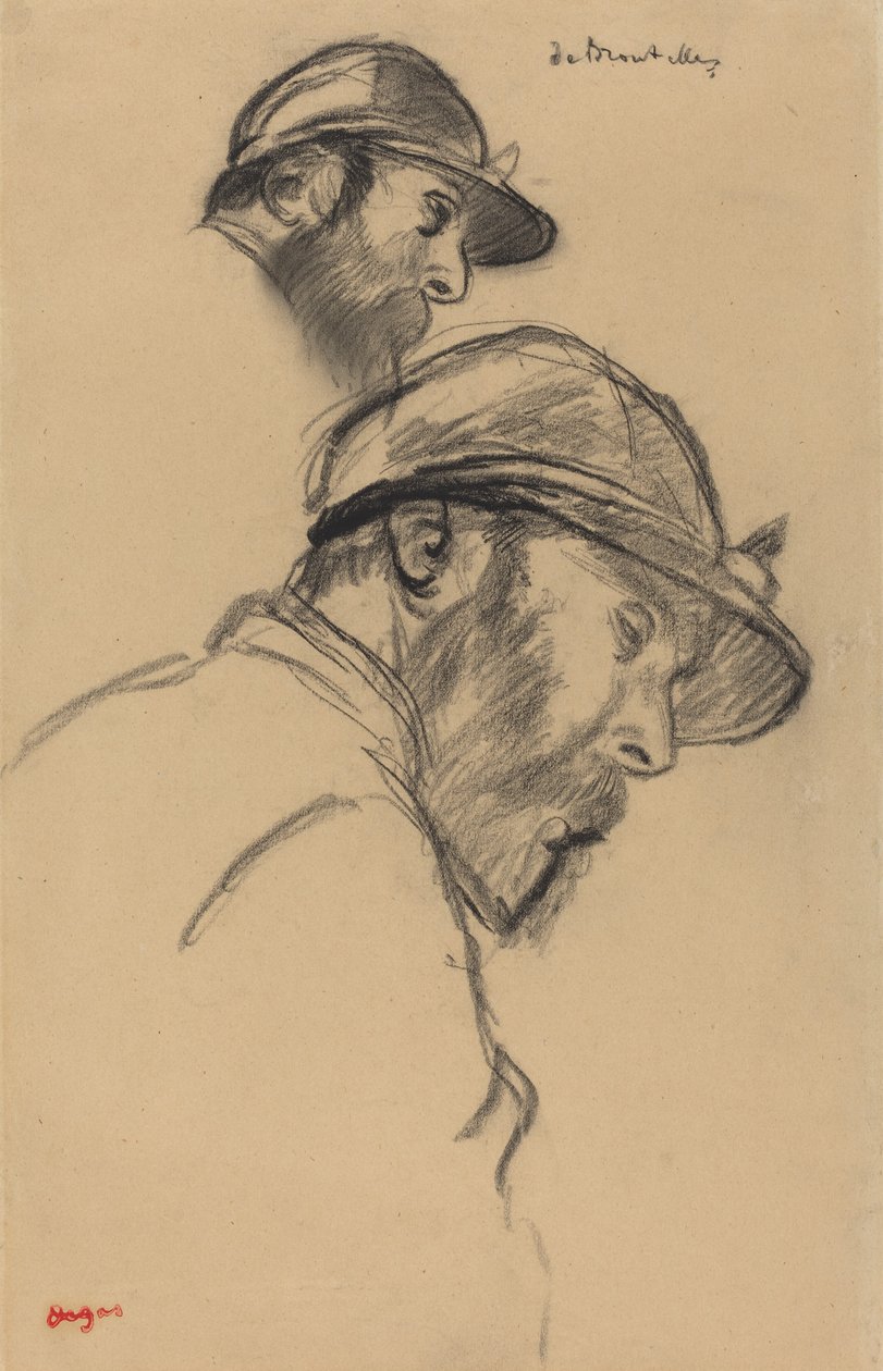 Bir Jokey Çalışması M. de Broutelles, c. 1884. by Edgar Degas
