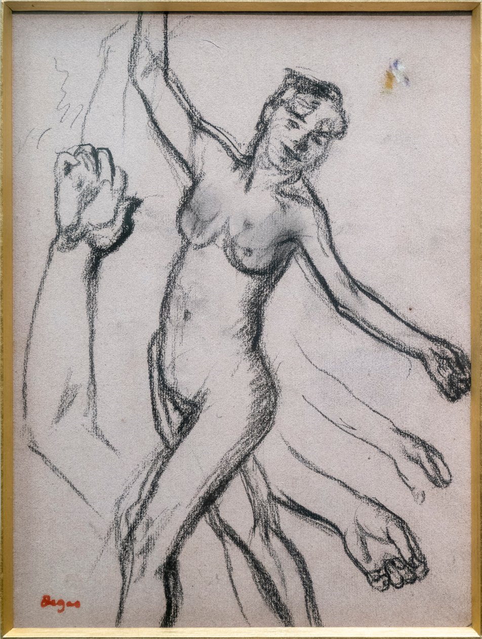 Bir kadının incelenmesi. 1878, kağıt üzerinde kömür. by Edgar Degas