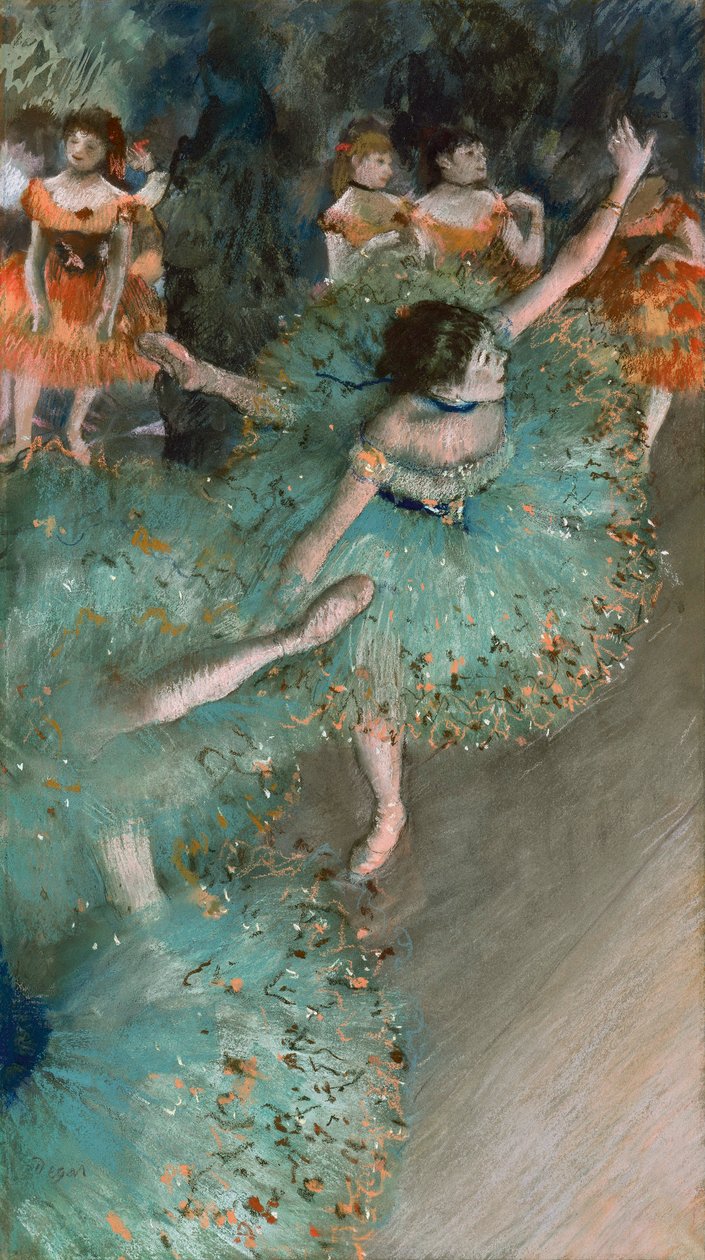 Yeşilli Sallanan Dansçı Dansçı, 1877-1878 by Edgar Degas