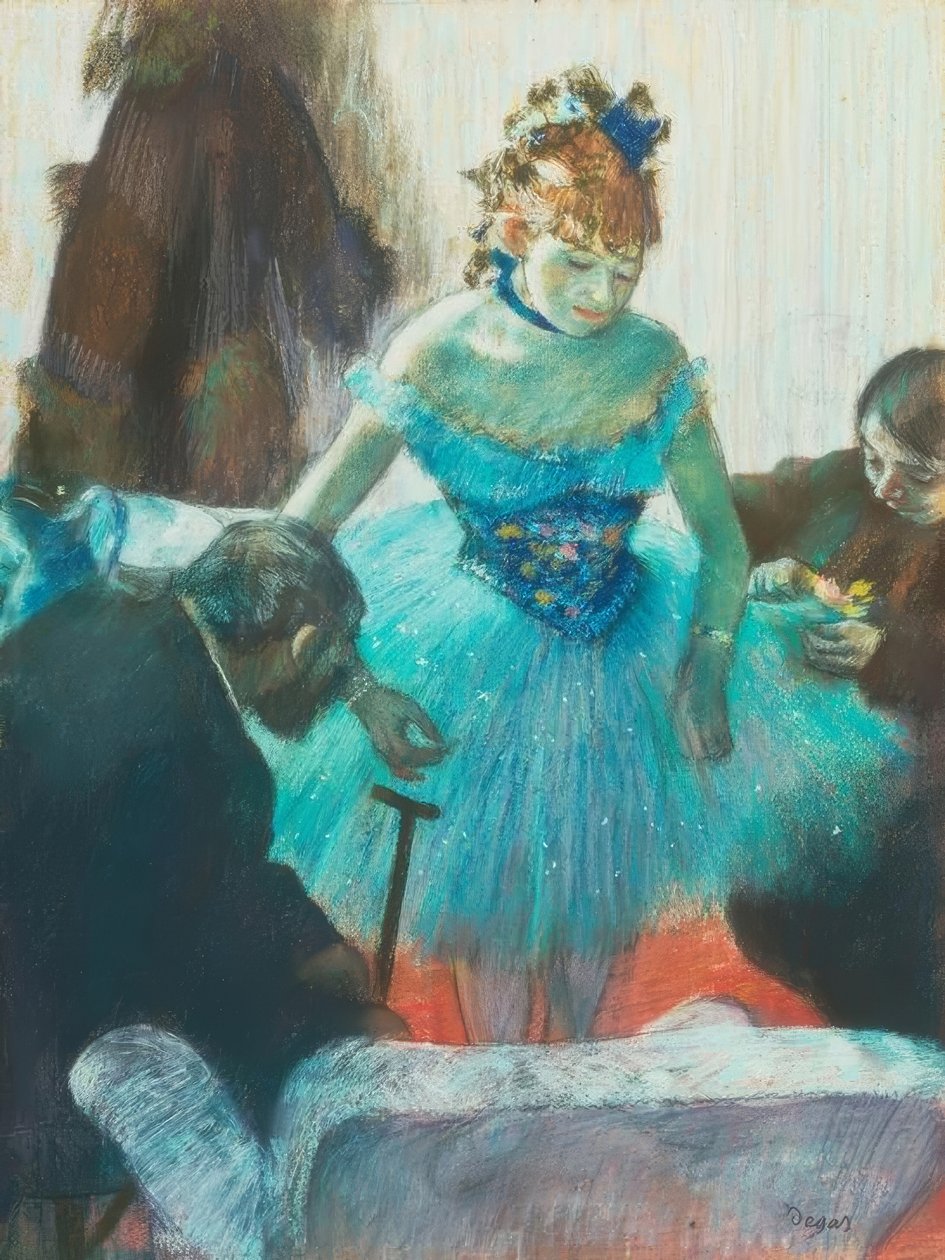 Vestiyerde dansçı by Edgar Degas