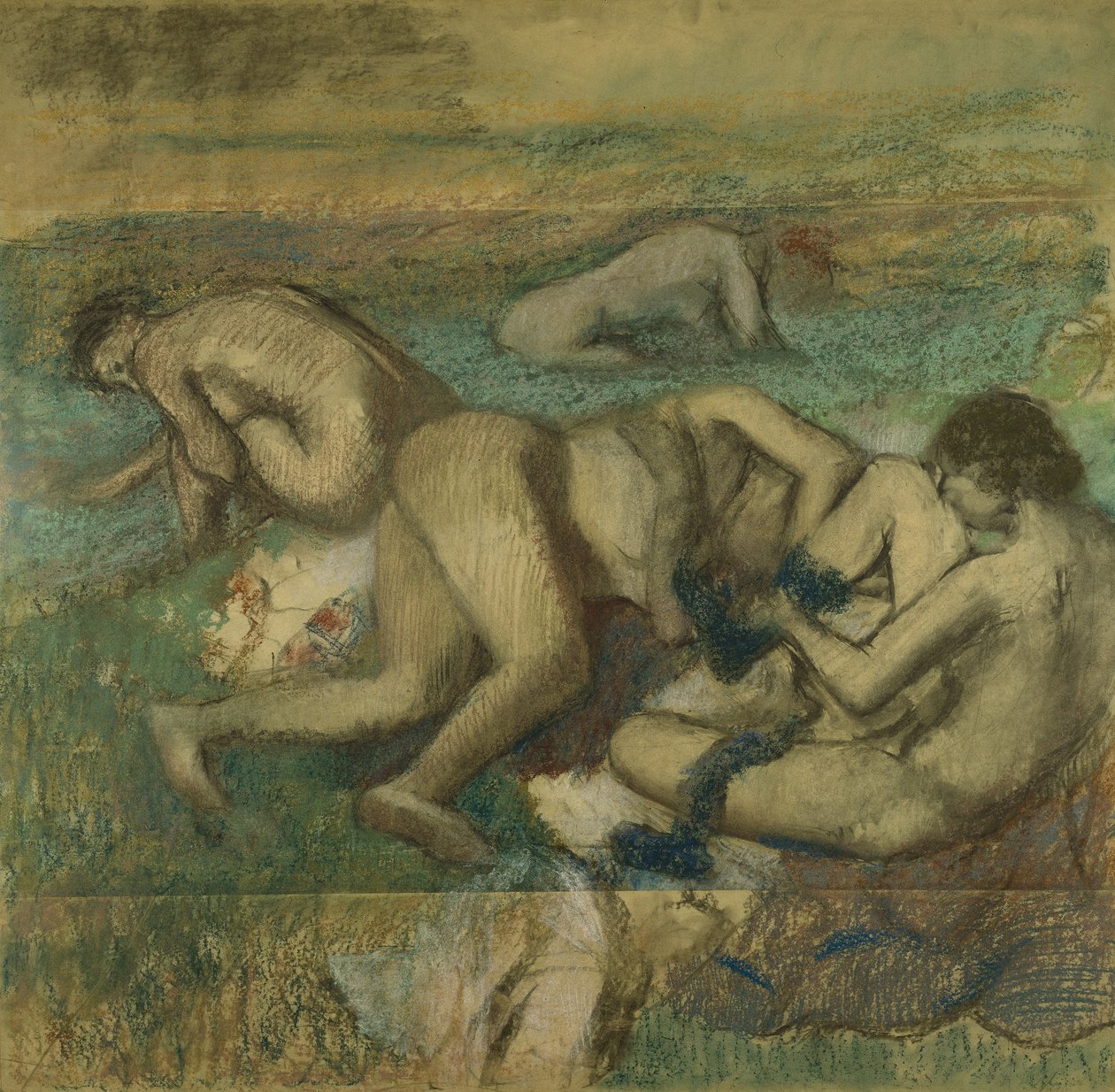 Yıkananlar, 1885-95 by Edgar Degas