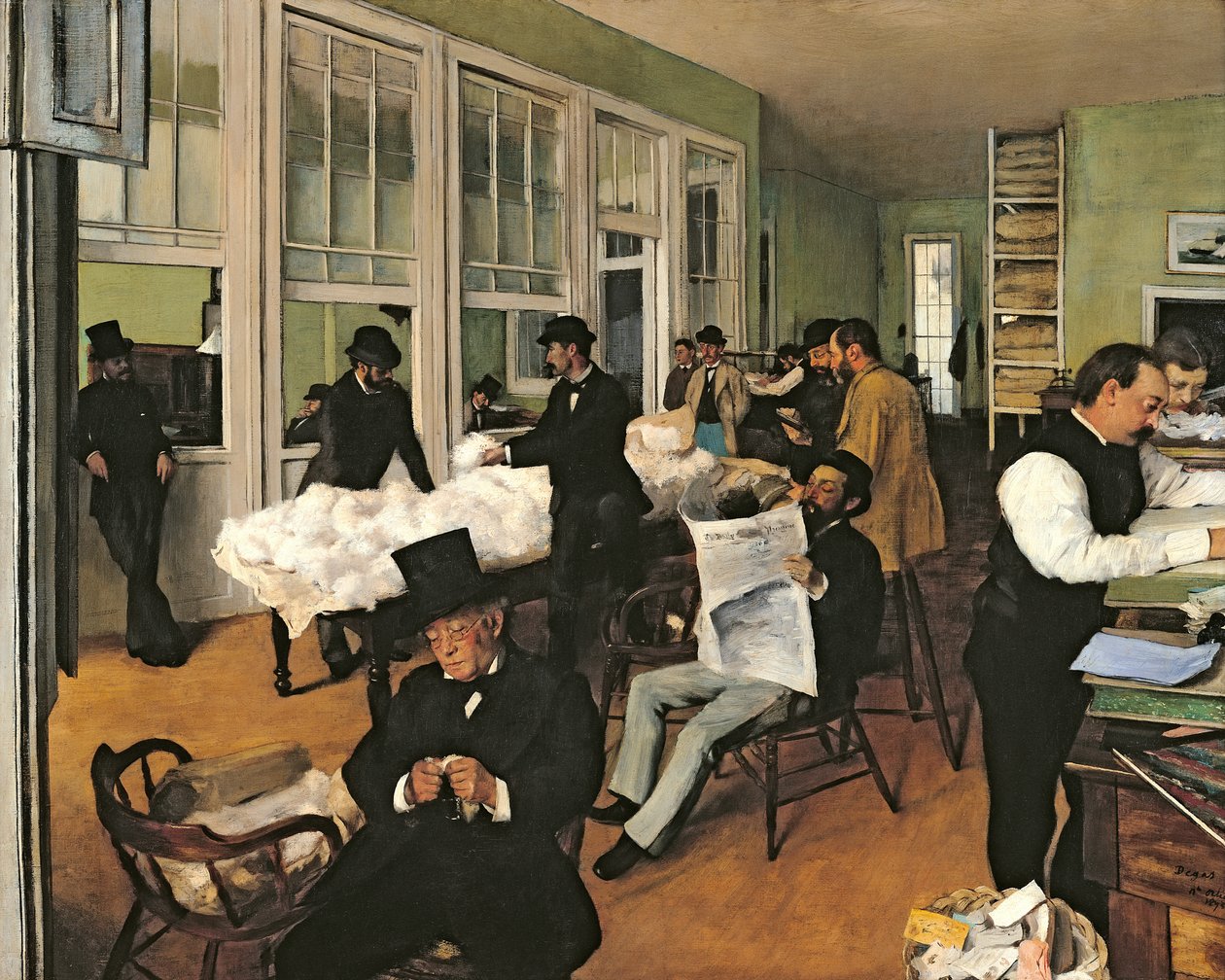 Pamuk Borsası, New Orleans by Edgar Degas