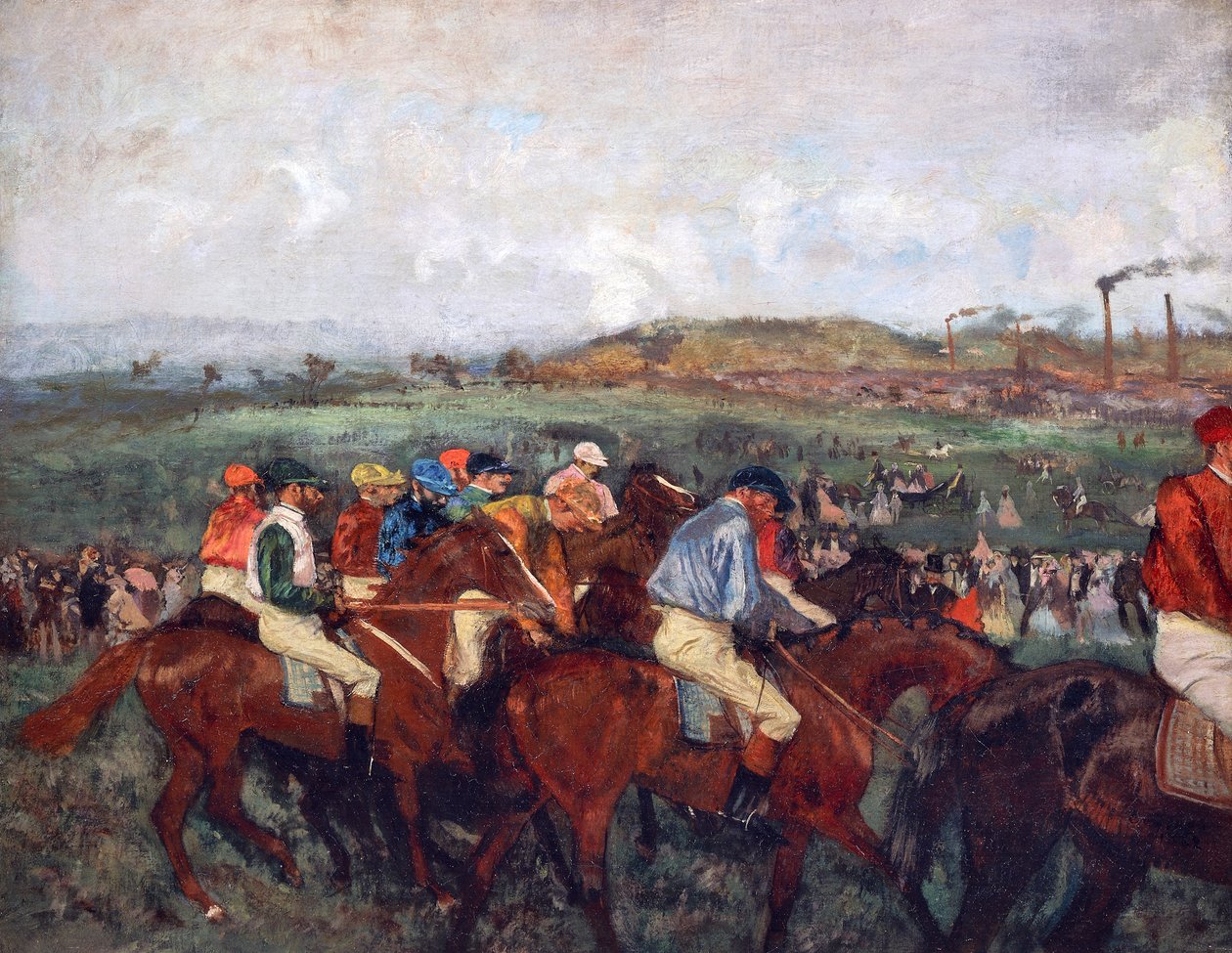 Centilmenler Yarışı, starttan önce by Edgar Degas