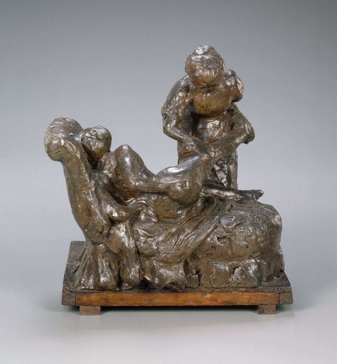 Masöz, Grup, c.1895 (plastilin, metal armatür, ahşap, mantar, ahşap taban üzerine) by Edgar Degas