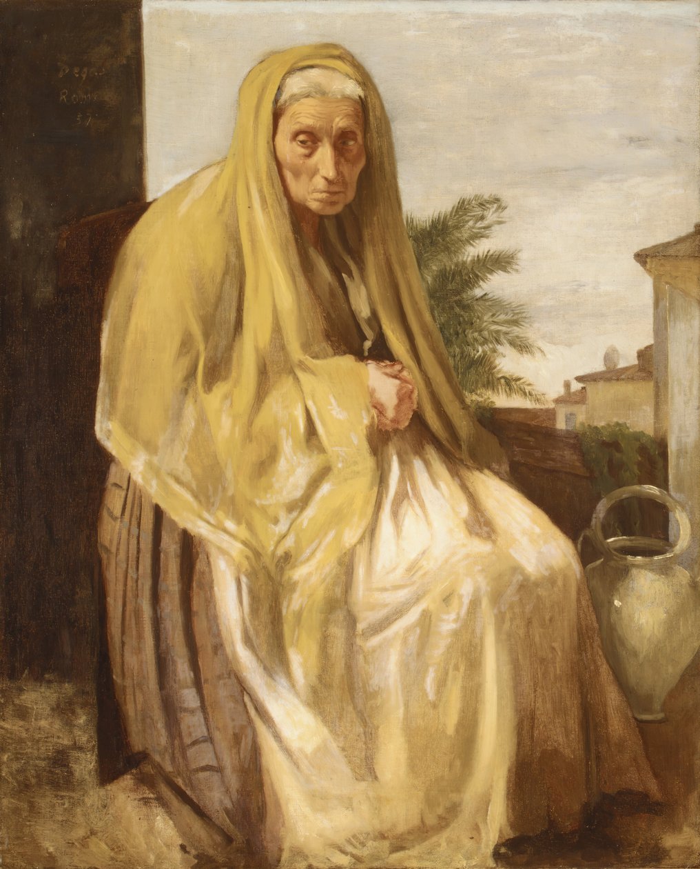 Yaşlı İtalyan Kadın, 1857. by Edgar Degas