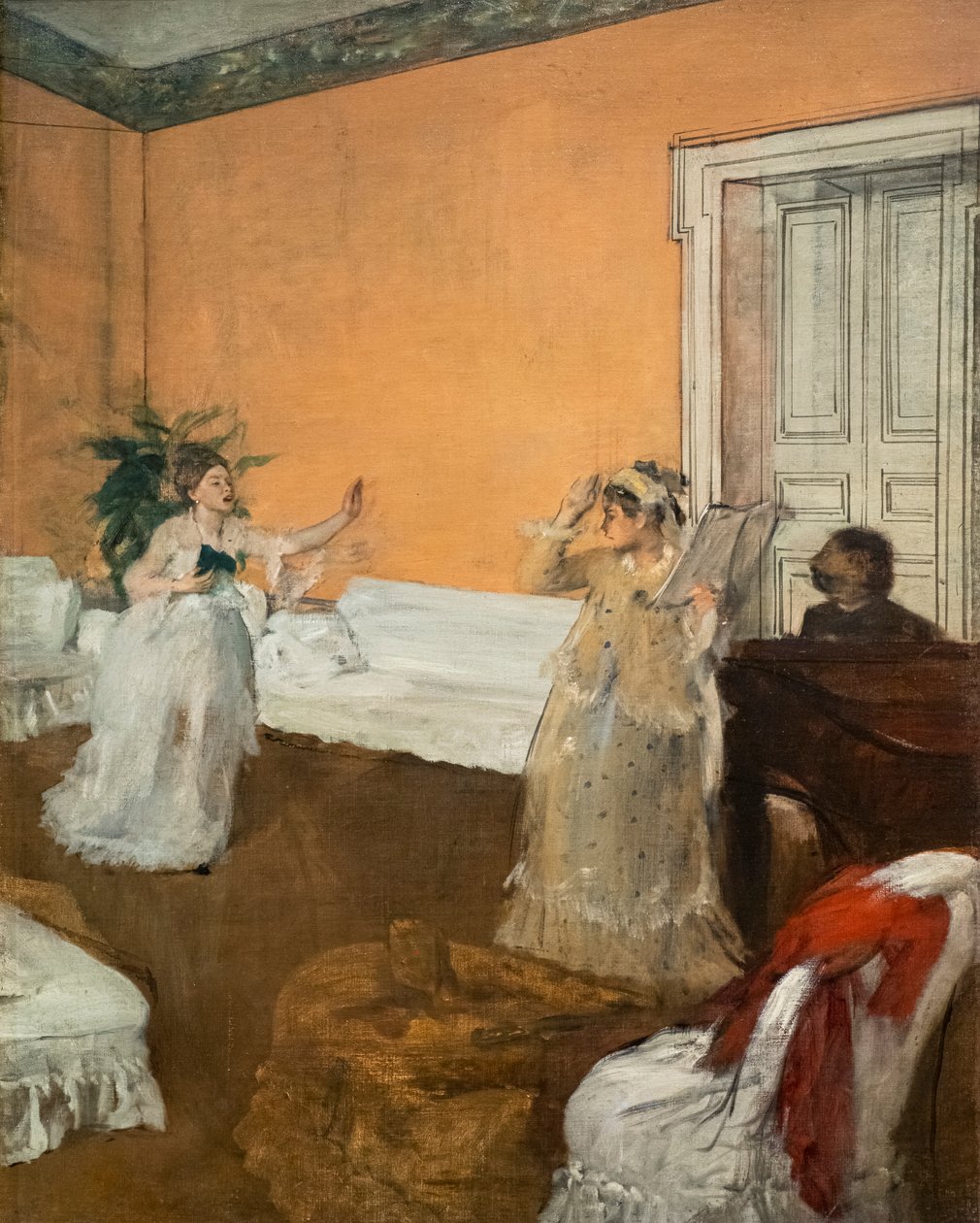 Şarkı Tekrarı. 1869 civarında. Tuval üzerine yağlı boya. by Edgar Degas