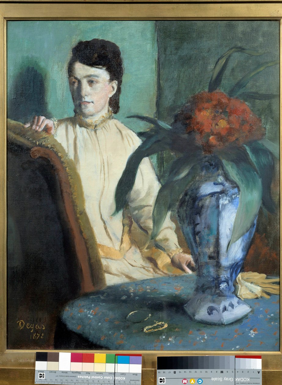 Kadında, Edgar Degas'ın (1834-1917) Potiche Tablosu by Edgar Degas