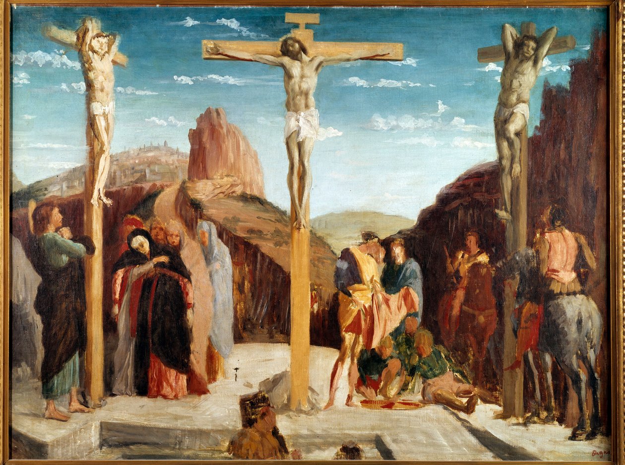 Andrea Mantegna'nın resminin empresyonist versiyonu. Edgar Degas'ın (1834-1917) 1861 Güneş tablosu. 0,69x0,92m Kuleler, Güzel Sanatlar Müzesi by Edgar Degas