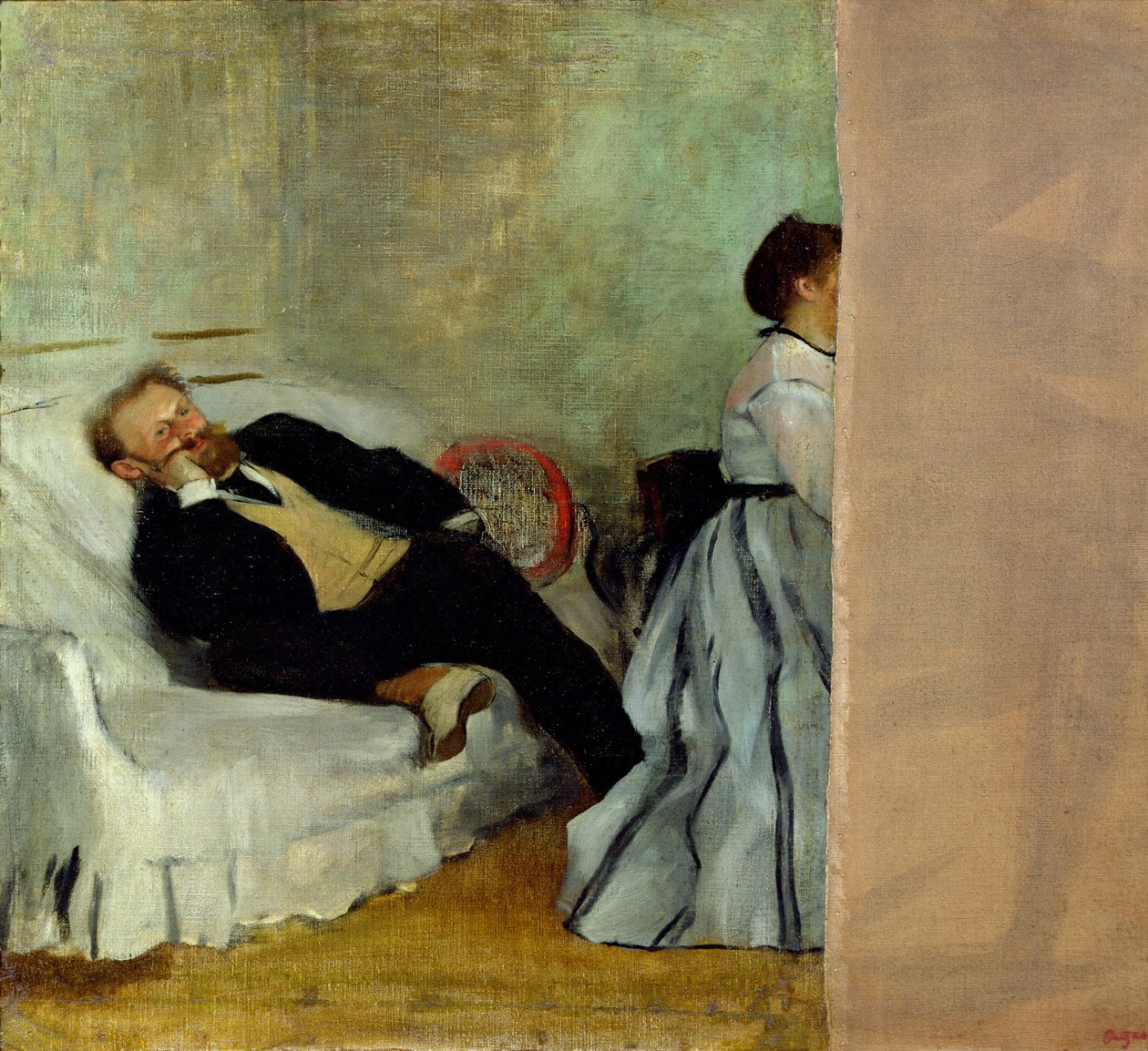 Ressam Edouard Manet ve eşi Suzanne by Edgar Degas