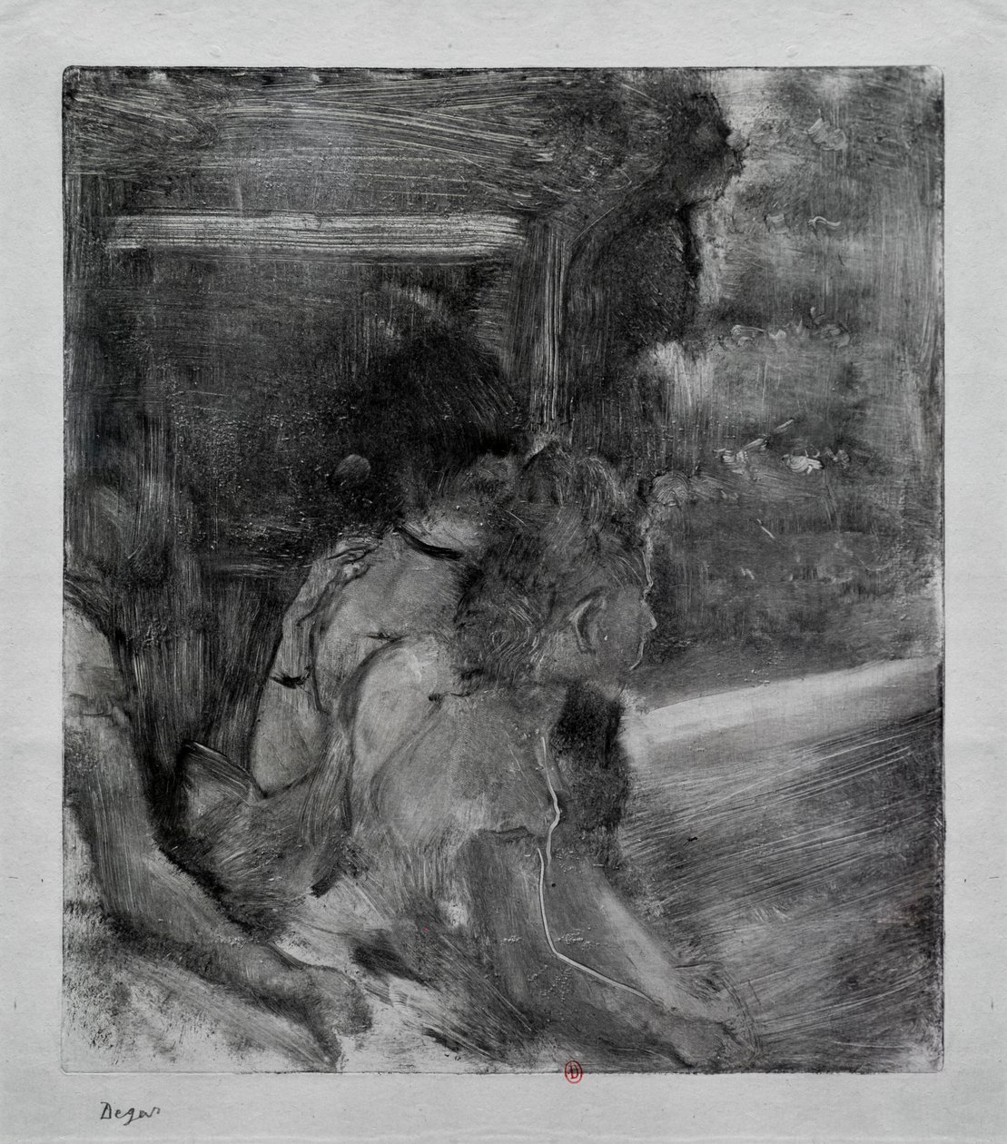 Tiyatroya. 1878 civarında. Monotype