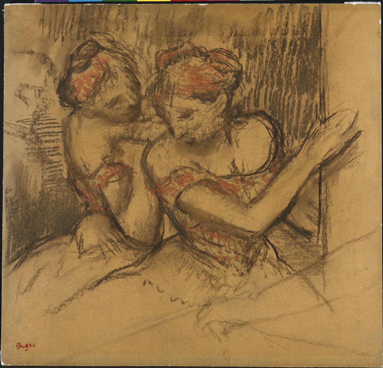 iki dansçı by Edgar Degas
