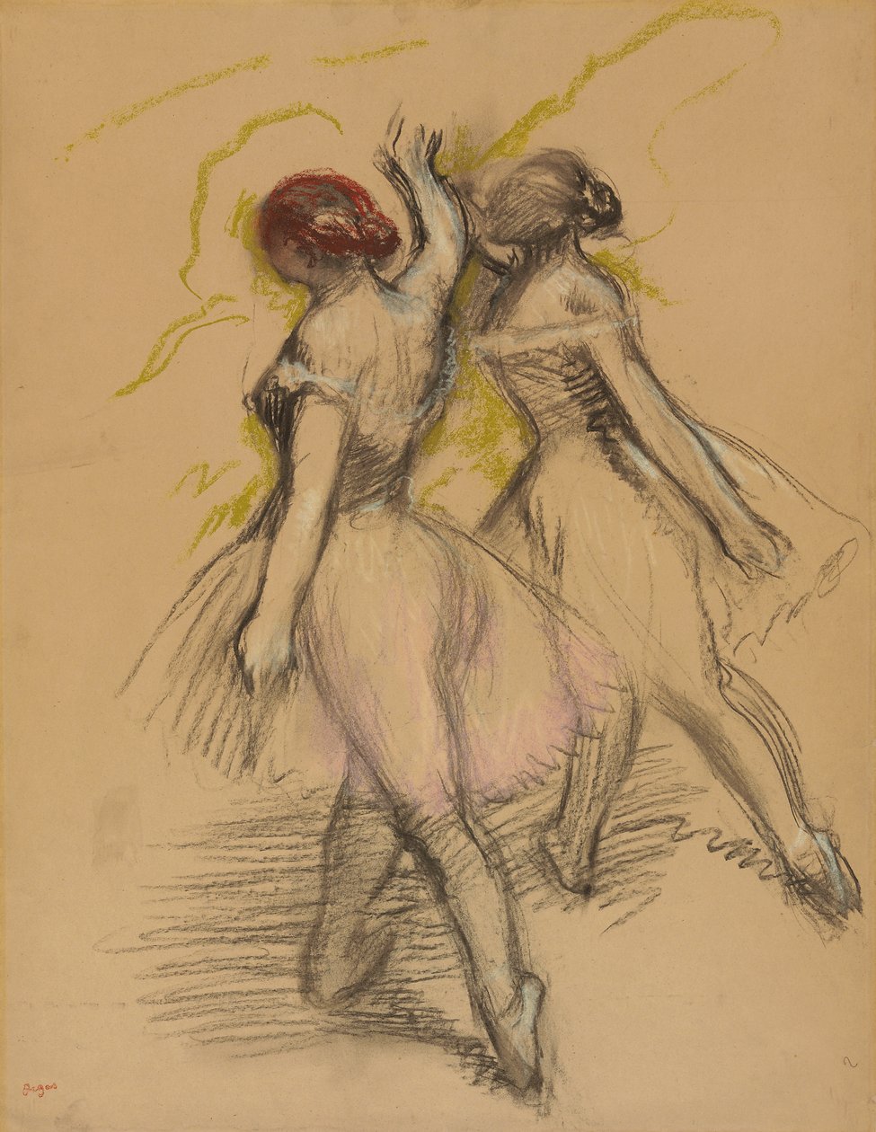 İki Dansçı; İki dans eden kız, 1889 dolayları by Edgar Degas