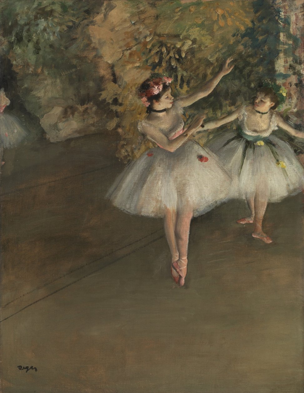 Sahnede İki Dansçı, 1874 dolayları by Edgar Degas