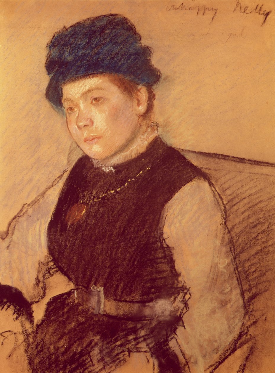 Mutsuz Nelly (pastel) by Edgar Degas