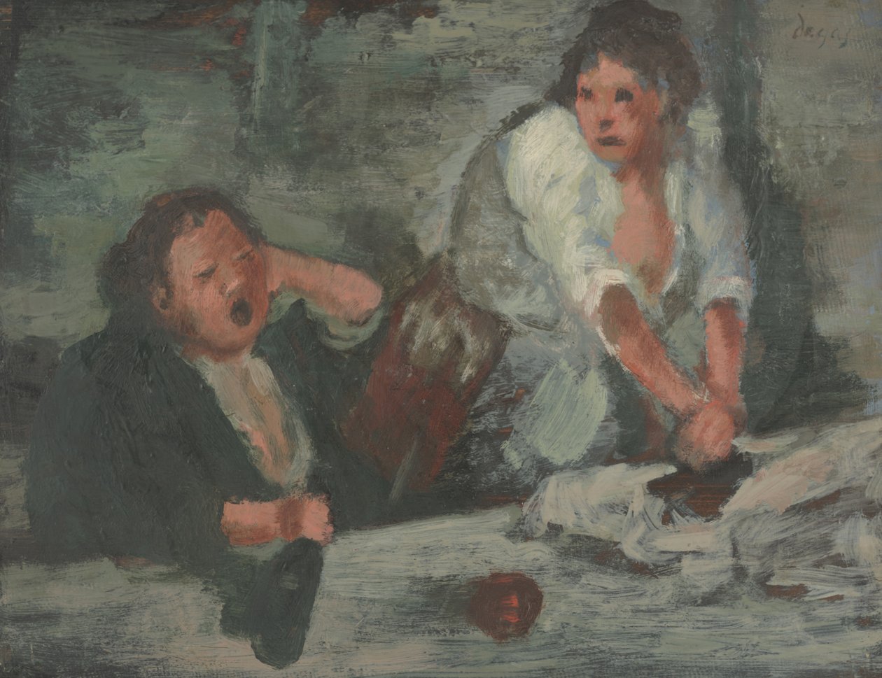Kadınları Yıkayın (panelde yağ) by Edgar Degas