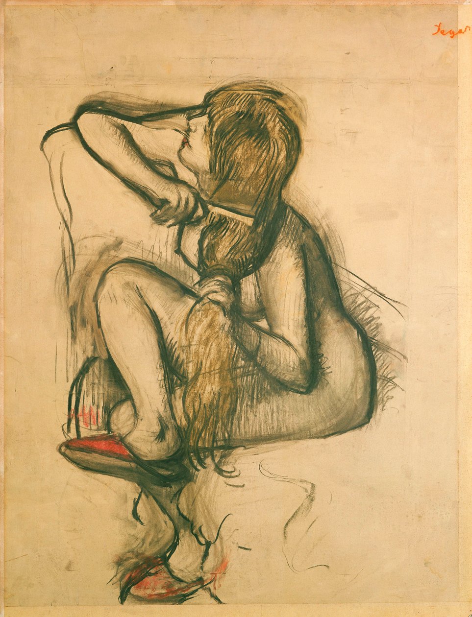 Saçını Taranan Kadın by Edgar Degas