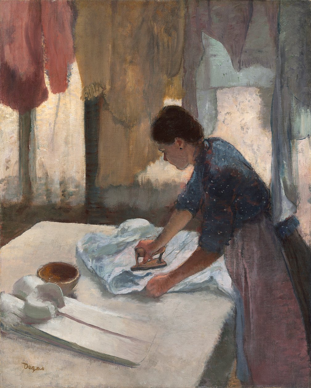 Ütü yapan Kadın, 1876-87 civarı (tuval üzerine yağlı boya) by Edgar Degas