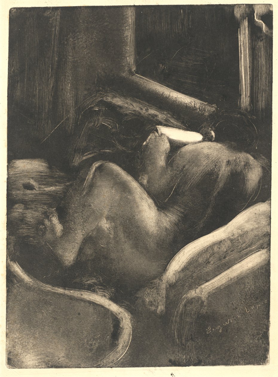 Liseuse Okuyan Kadın, c. 1885. by Edgar Degas