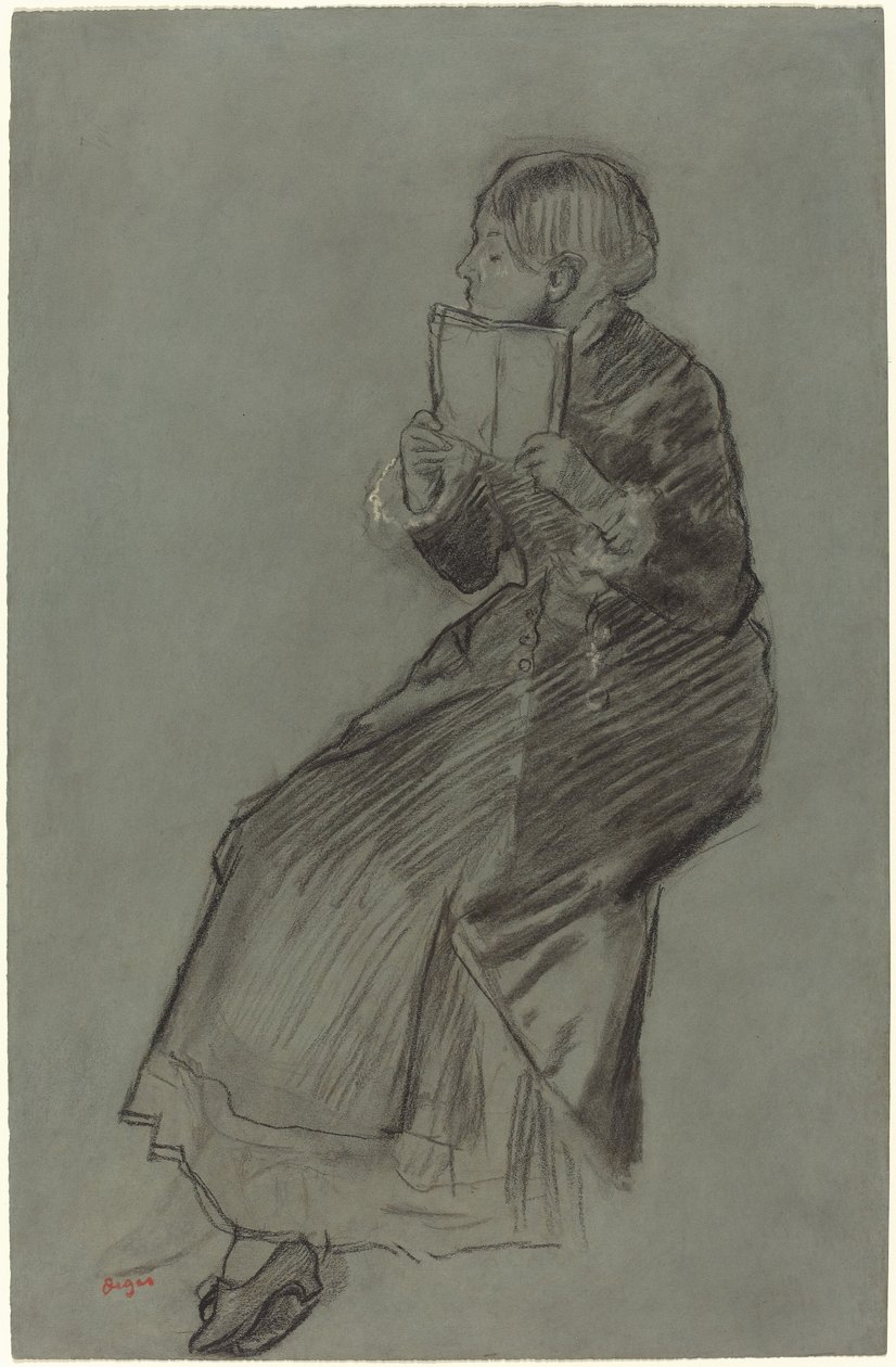 kitap okuyan kadın by Edgar Degas