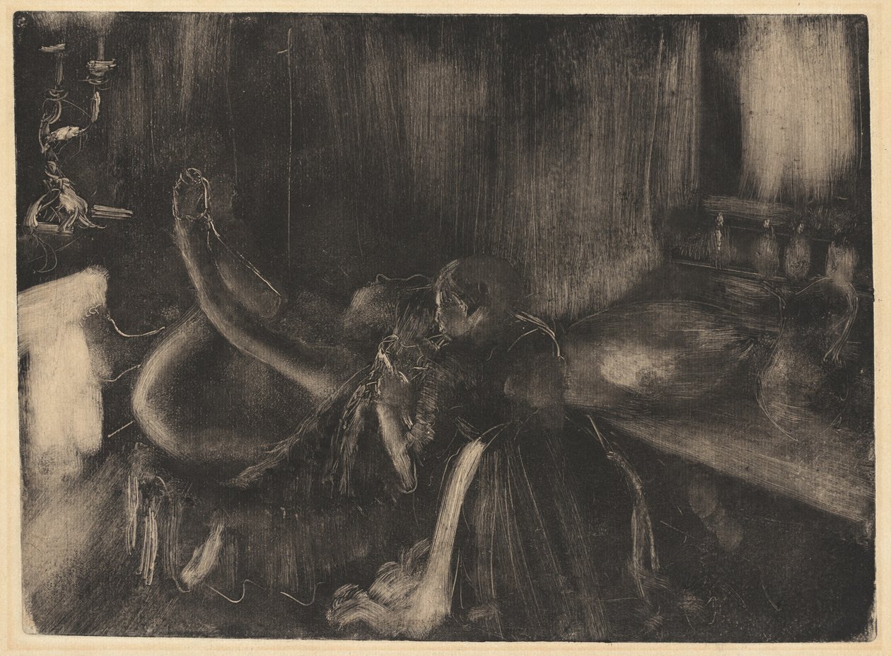 Şöminenin Yanındaki Kadın, 18801890. by Edgar Degas