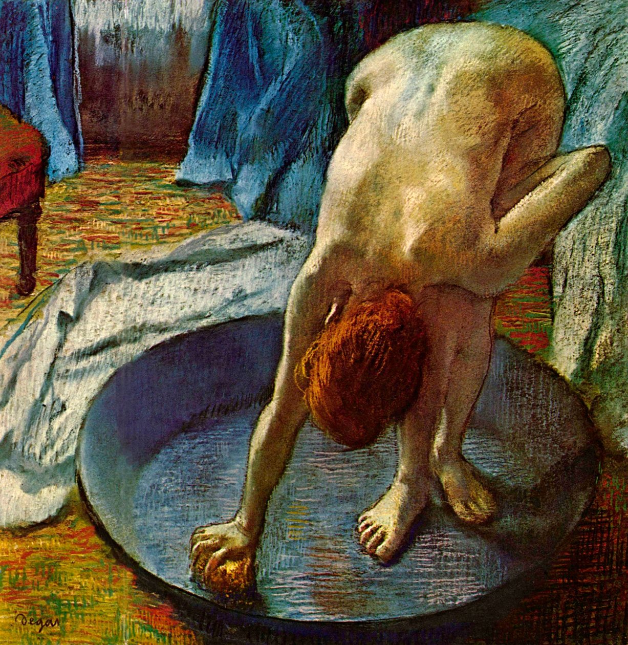 Küvetteki Kadın, 1886. by Edgar Degas