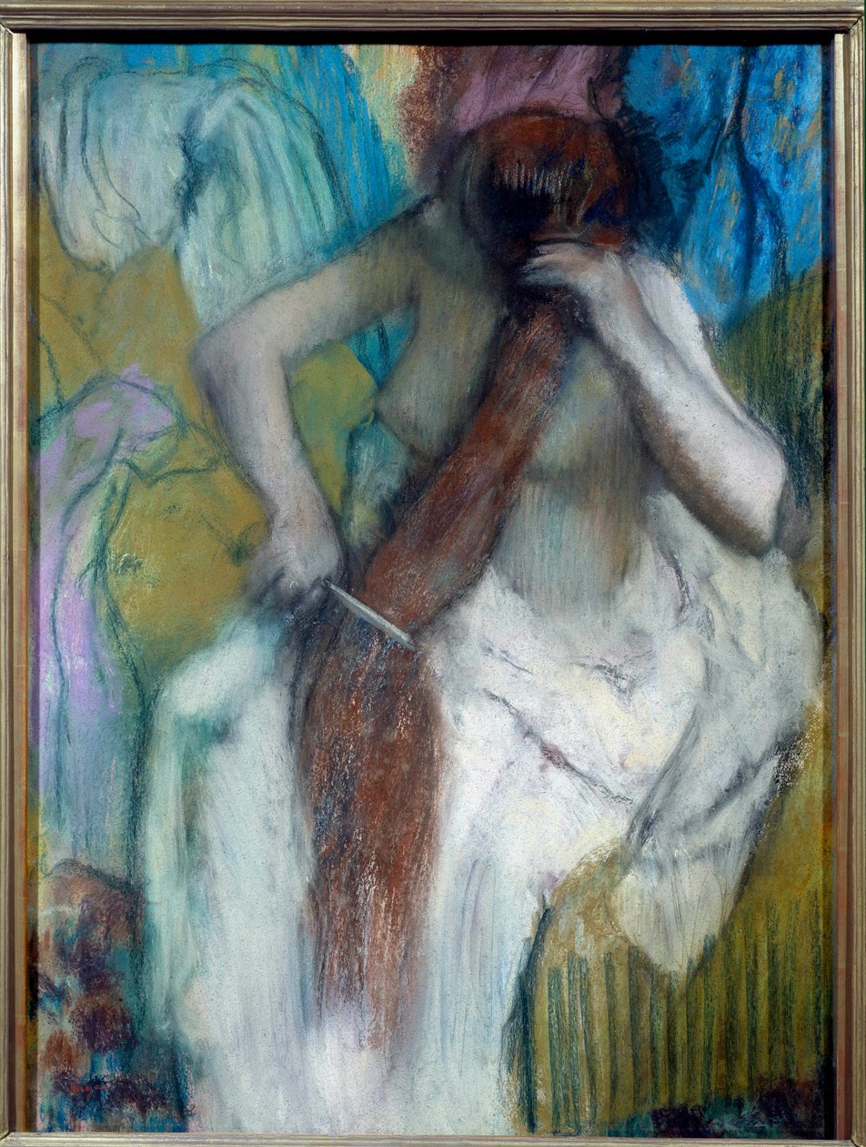 Kadın styling veya saç Pastel Edgar Degas (1834-1917) 1887-1890 Dim. 0,87x0,57 m Paris, Orsay Müzesi by Edgar Degas