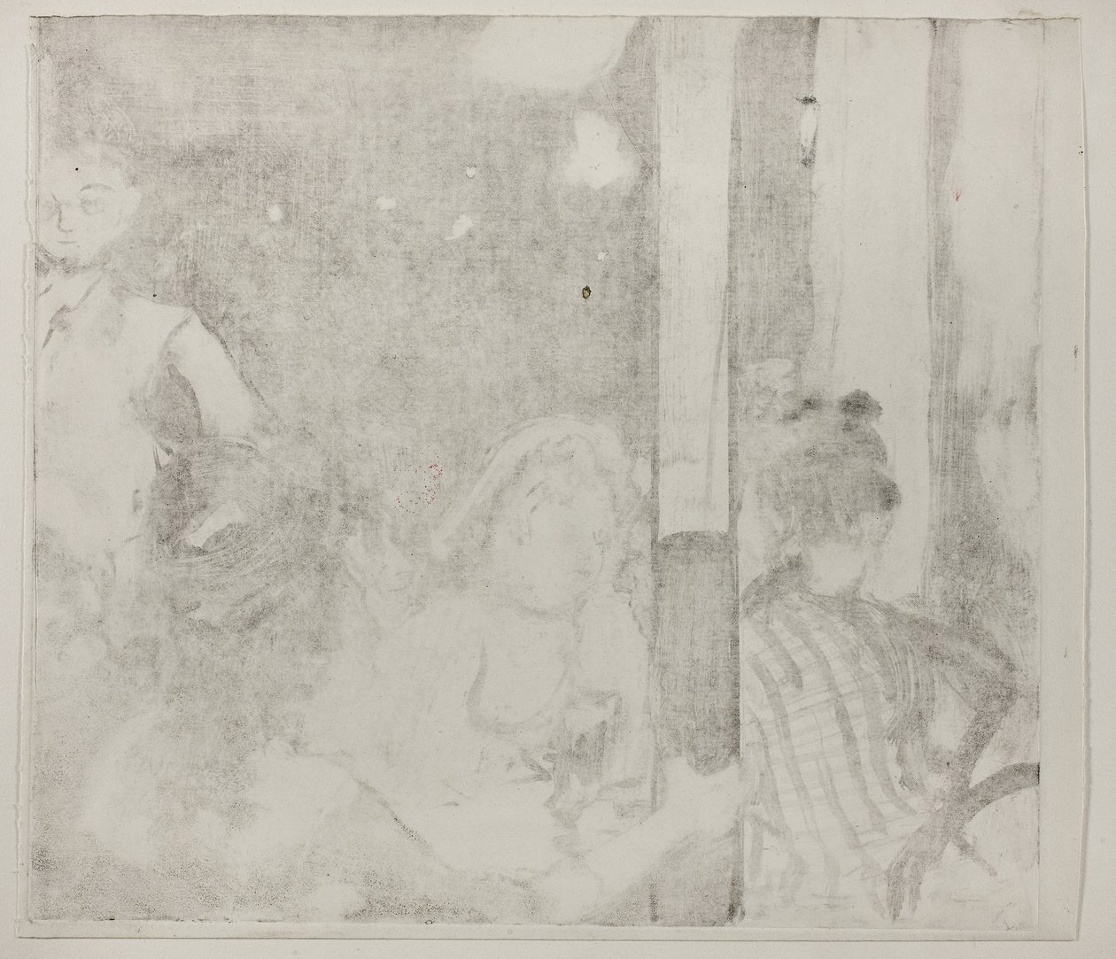 Bir Kafenin önündeki kadınlar, akşam, 1877 dolayları (fildişi dokuma kağıt üzerinde tek tip aynı kökenli) by Edgar Degas