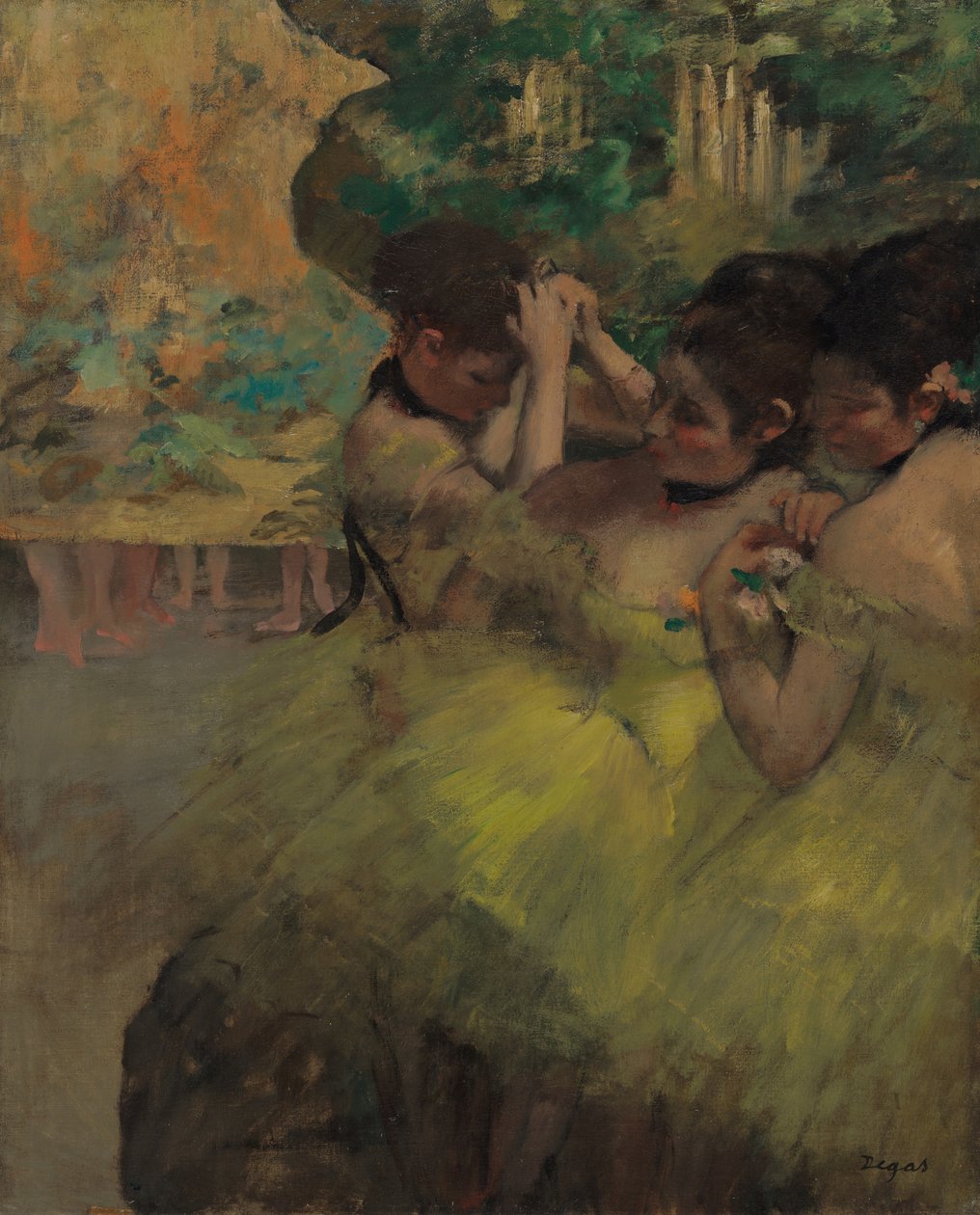 Kanatlardaki Sarı Dansçılar, 187476. by Edgar Degas