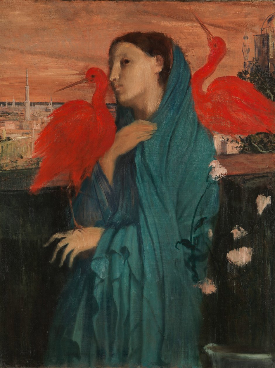 Ibis olan genç kadın by Edgar Degas