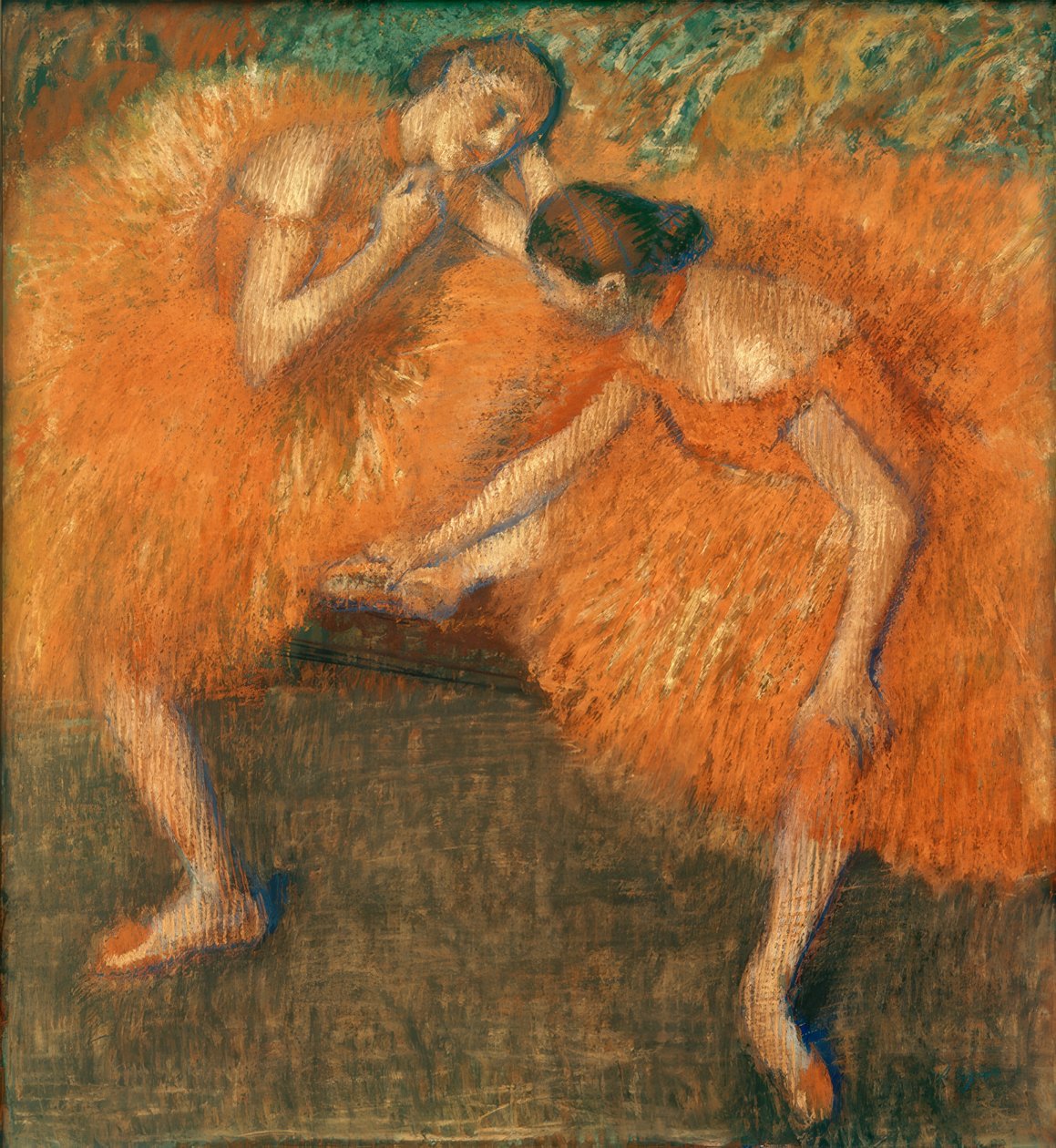 iki dansçı by Edgar Degas