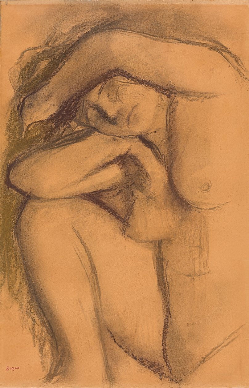 Nu (Aktsudie) Çalışması. 1888-92 by Edgar Degas
