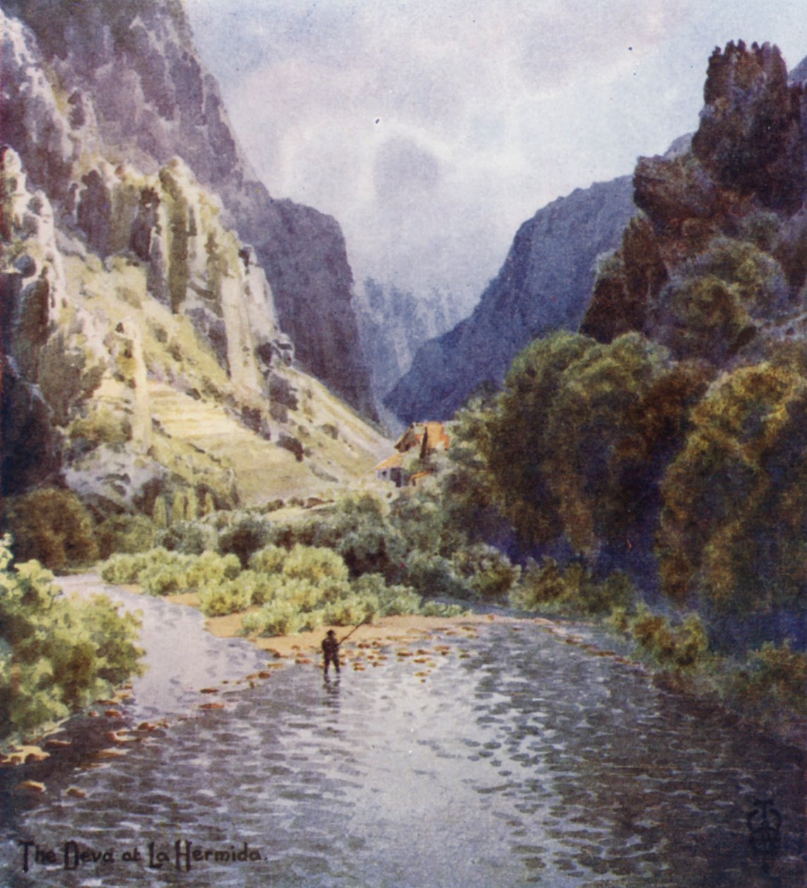 Kuzey İspanya: Deva Gorge, La Hermida (renkli taş) by Edgar T. A. Wigram