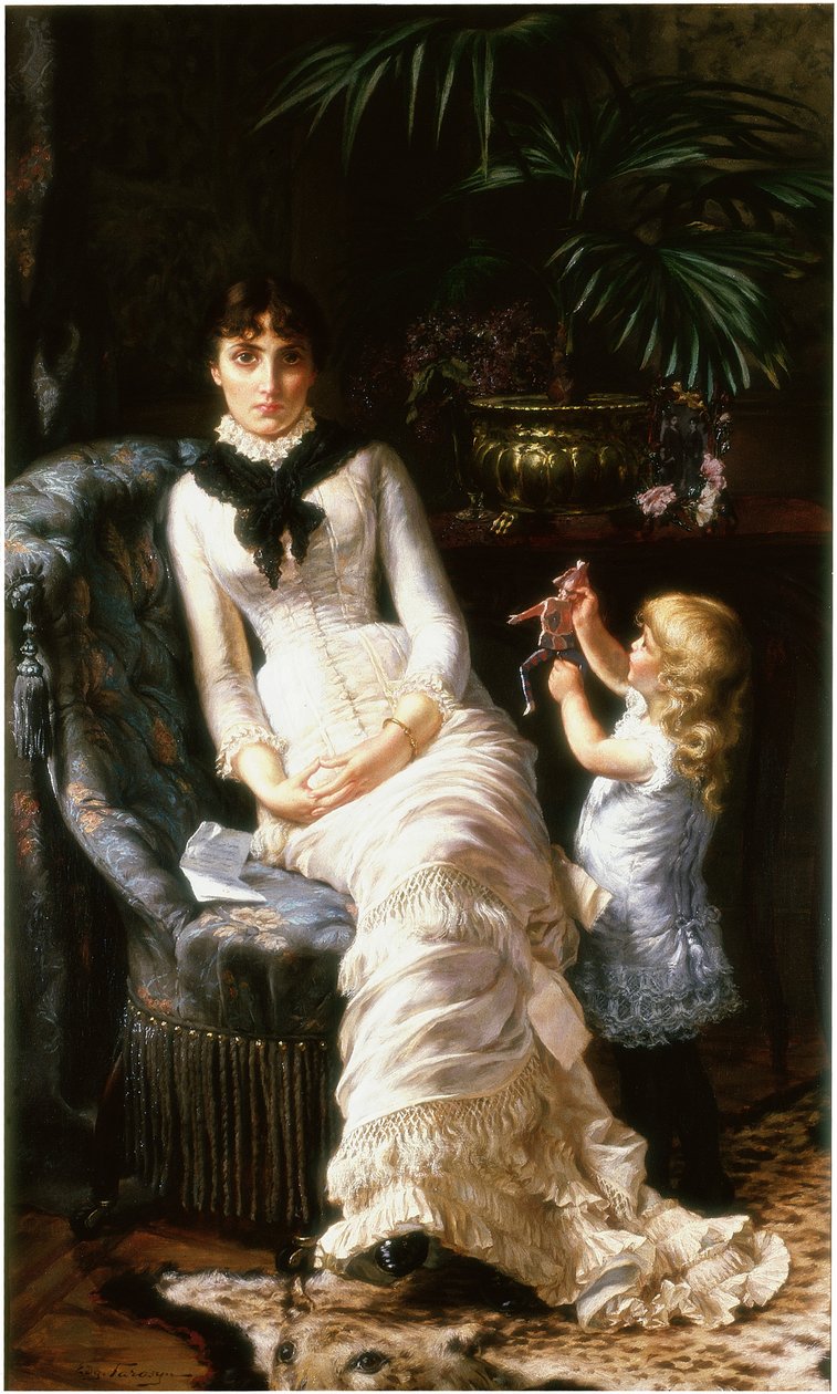 Üzücü Haber, c.1880-1883 by Edgard Farasyn