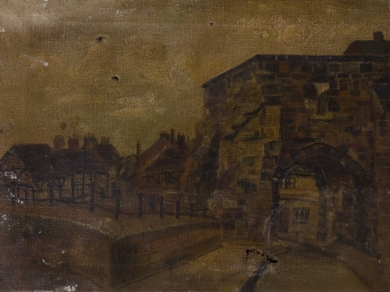 Cook Street Gate civarında, Coventry, c.1900 by Edith Elsegood Burrows
