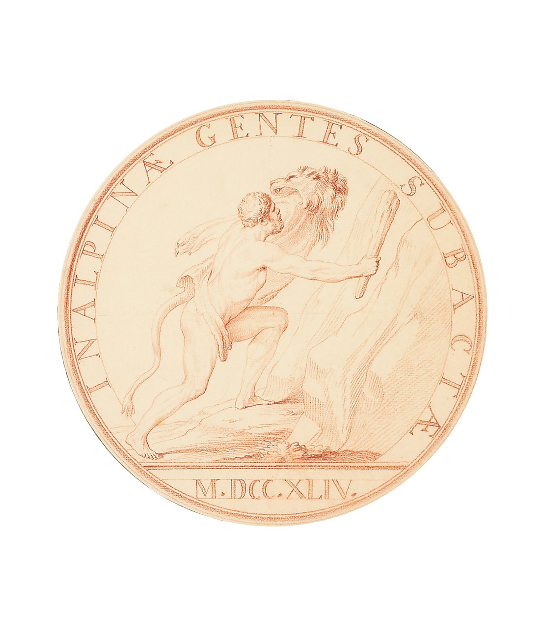 Herkül, Alpleri geçmek üzere olan bir sopayla silahlanmış, 1744 by Edmé Bouchardon