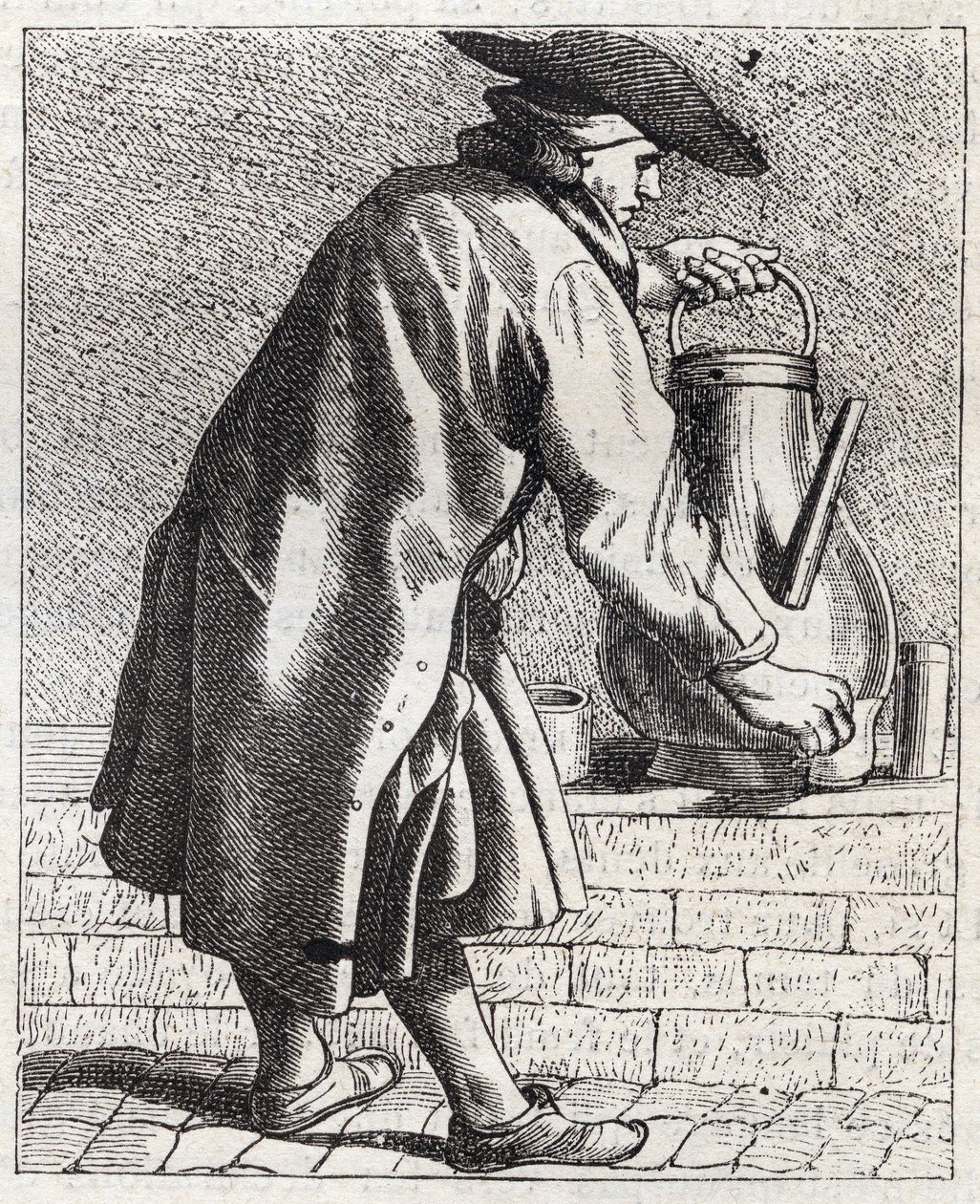 Kahve tüccarı - Pepetit metier de Paris (Aşağı İnsanlarda veya Paris Krizinde alınan çalışmalar) - Edme Bouchardon (1698-1762) tarafından gravür by Edmé Bouchardon