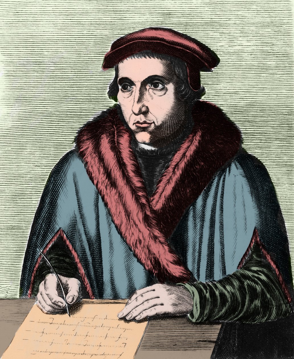 Juan Luis Vives, İspanyol hümanist ve filozof (1492-1540) portresi. by Edme de Boulonois