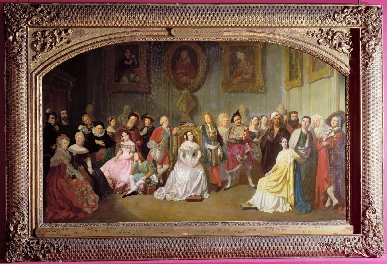 1840 yılında Comedie-Francaise üyeleri by Edmond A.F. Geffroy