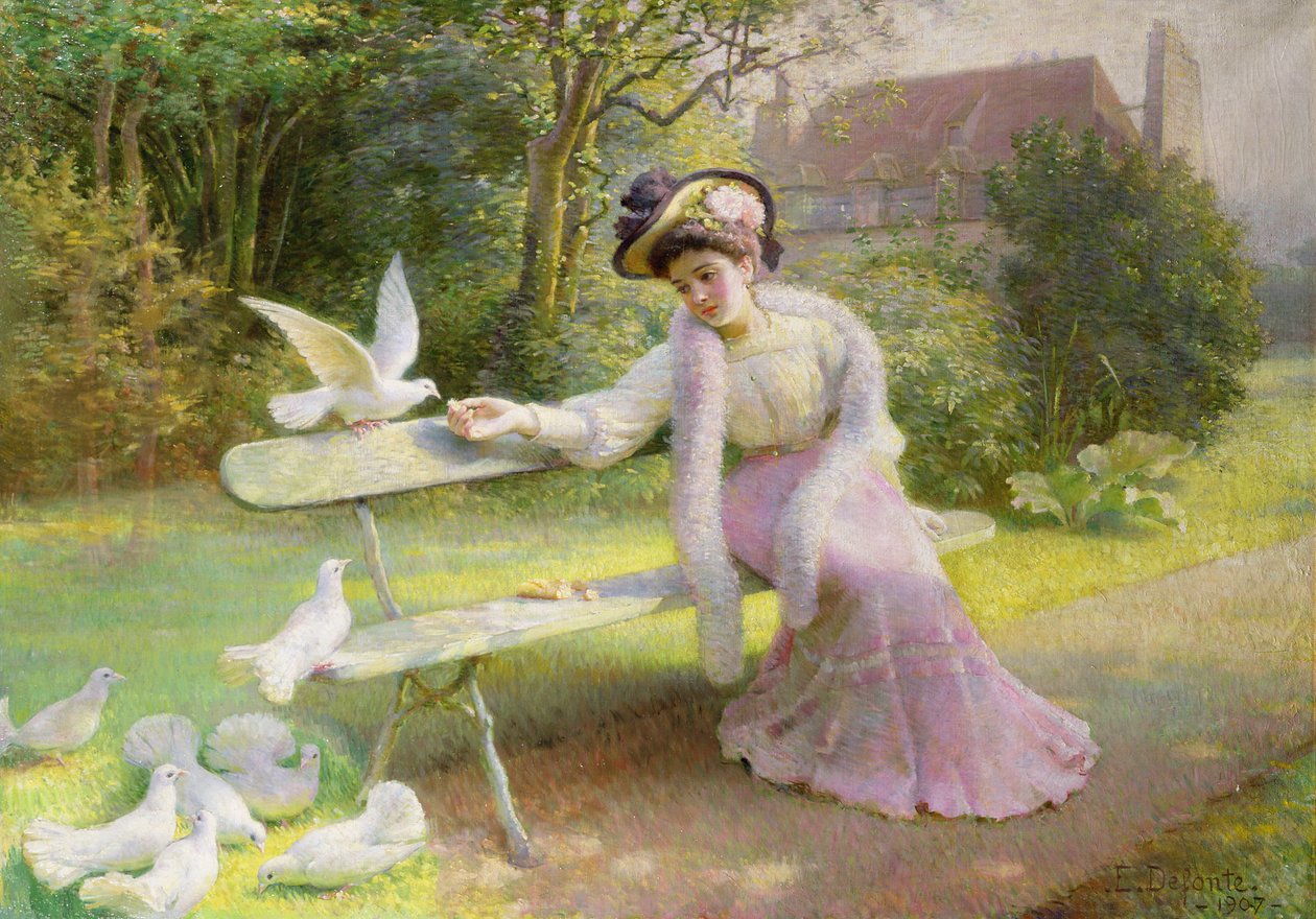 güvercin beslemek by Edmond Alphonse Defonte