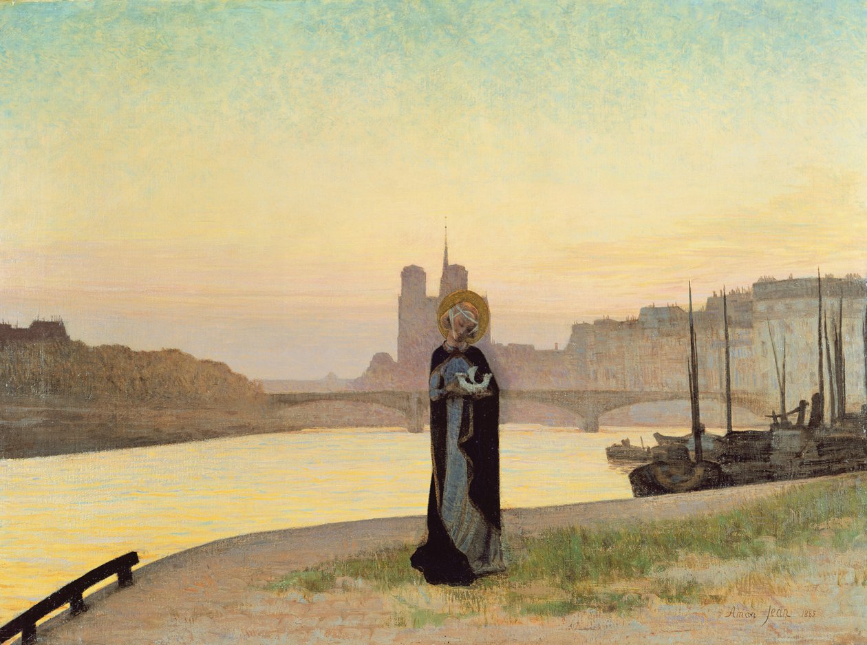 Aziz Genevieve, 1885 by Edmond François Aman Jean
