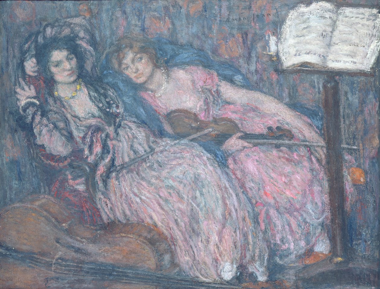 İki Kemancı by Edmond François Aman Jean