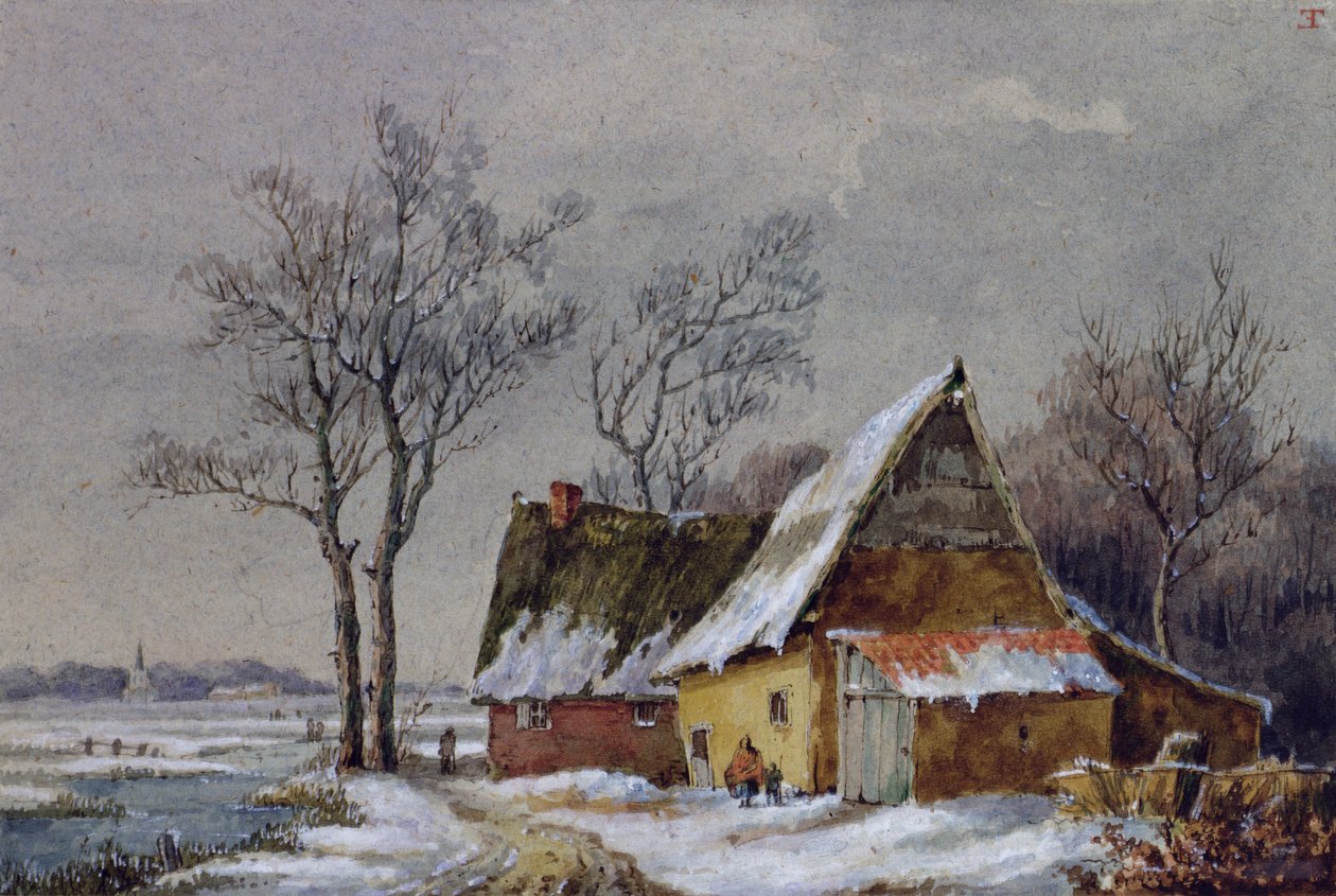 Alçak Ülkelerde Kış Manzarası by Edmond Jean