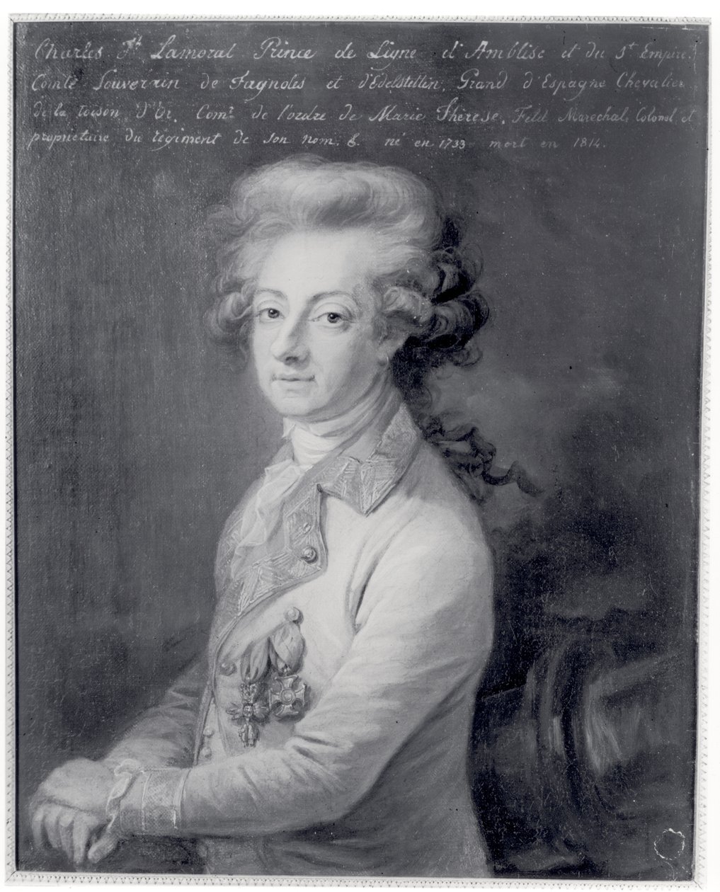 Portrait of Marshal Charles-Joseph (1735-1814) Prince de Ligne   by Edmond Leclerq