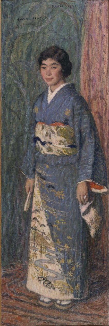 Bir Japon Kadının Portresi (Bayan Kuroki) by Edmond Aman Jean