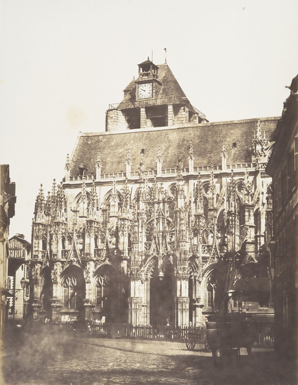 Louviers Katedrali, genel görünüm, 1852-54. by Edmond Bacot