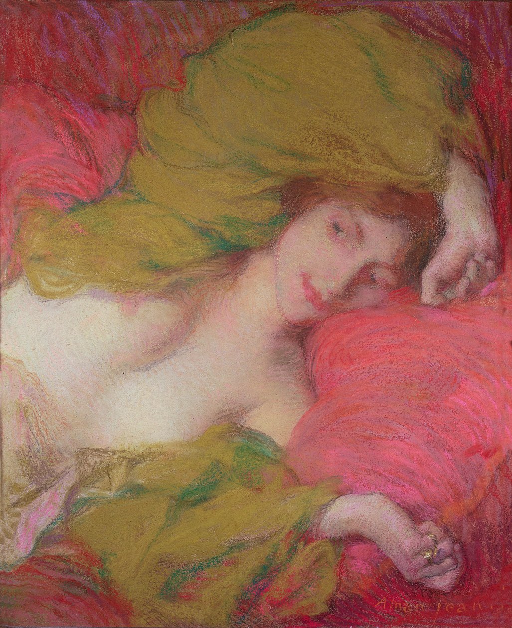 Farniente (kağıt üzerinde pastel) by Edmond François Aman Jean