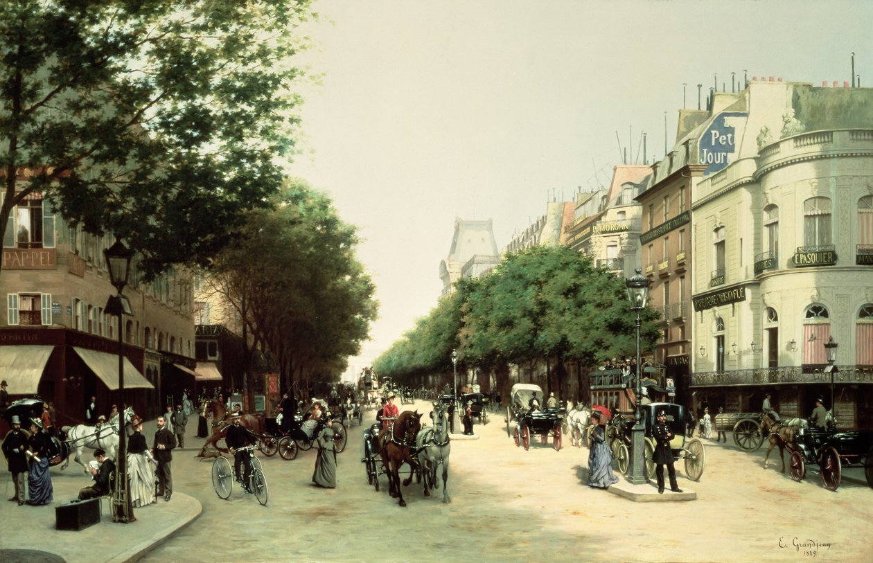 İtalyanların Bulvarı by Edmond Georges Grandjean