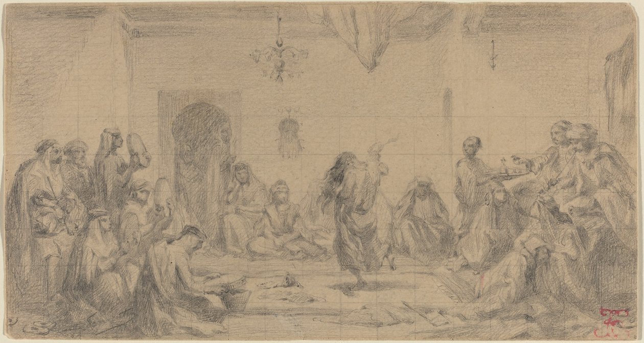 dansçı ile iç by Edmond Hédouin